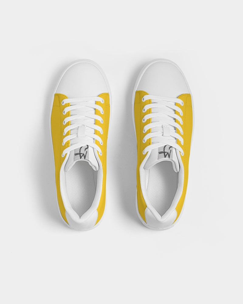 Yellow white BY MARVIN JEANS Men's Faux-Leather Sneaker