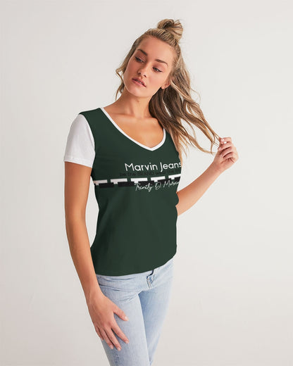 Dark green by Marvin Jeans and Trinity D Marvin Women's V-Neck Tee