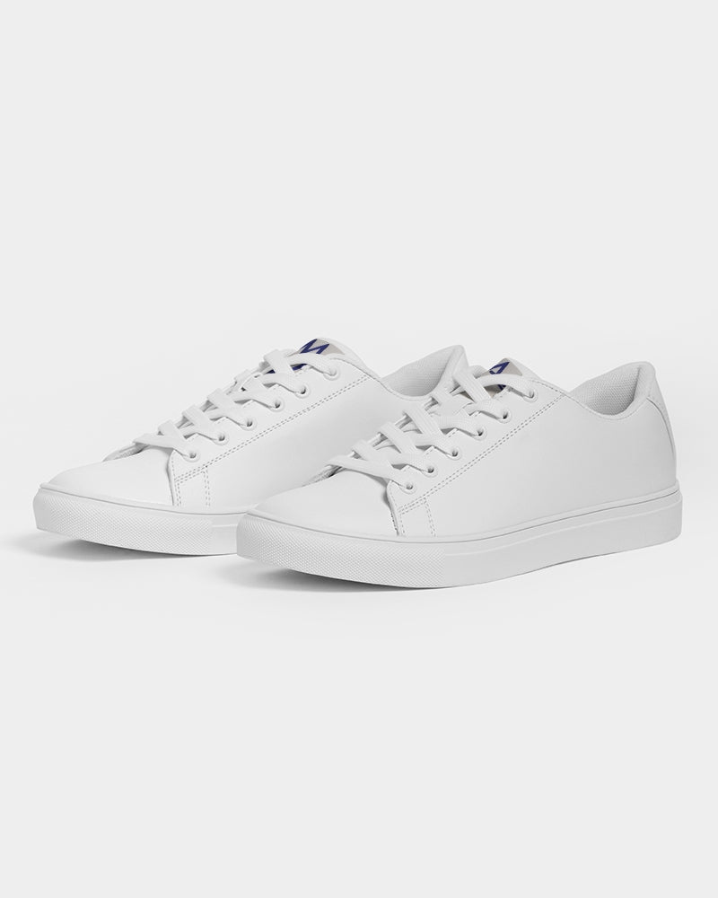 All white Men's Faux-Leather Sneaker