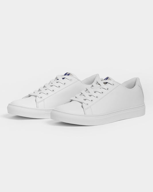 All white Men's Faux-Leather Sneaker