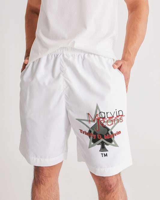 All white BY MARVIN JEANS Men's Jogger Shorts