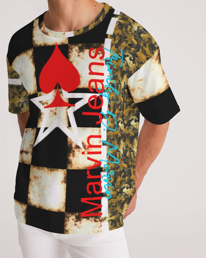 Bold gold red mix by Marvin Jeans and Trinity D Marvin Men's Premium Heavyweight Tee