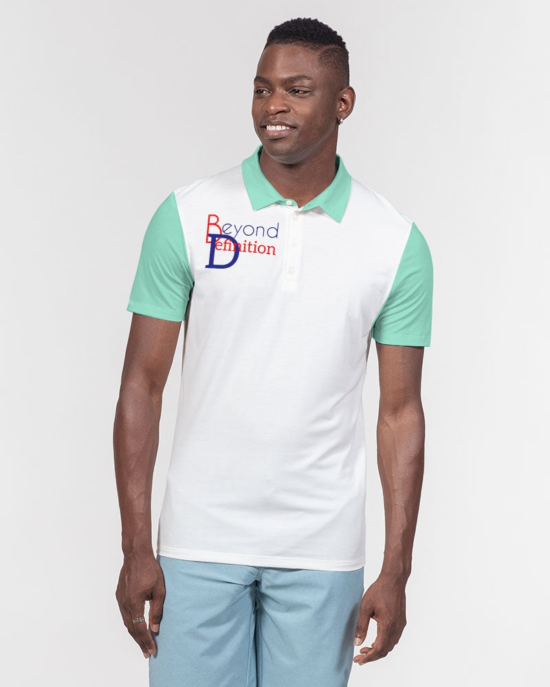 Beyond definition mint  Men's Slim Fit Short Sleeve Polo