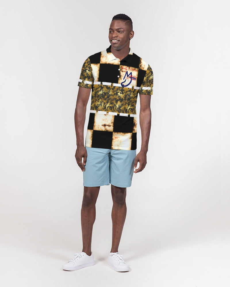 Bold gold mix by Marvin Jeans and Trinity D Marvin Men's Slim Fit Short Sleeve Polo