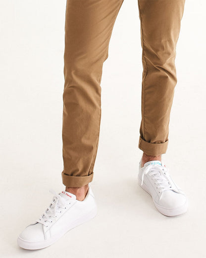 All white Legacy by Marvin Jeans and Trinity D Marvin Men's Faux-Leather Sneaker