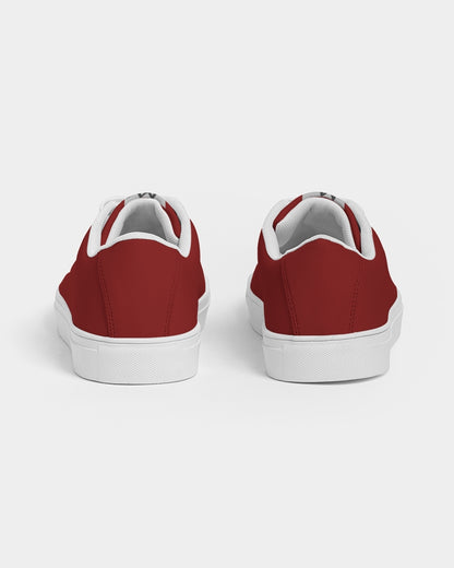 Maroon grey tip Men's Faux-Leather Sneaker