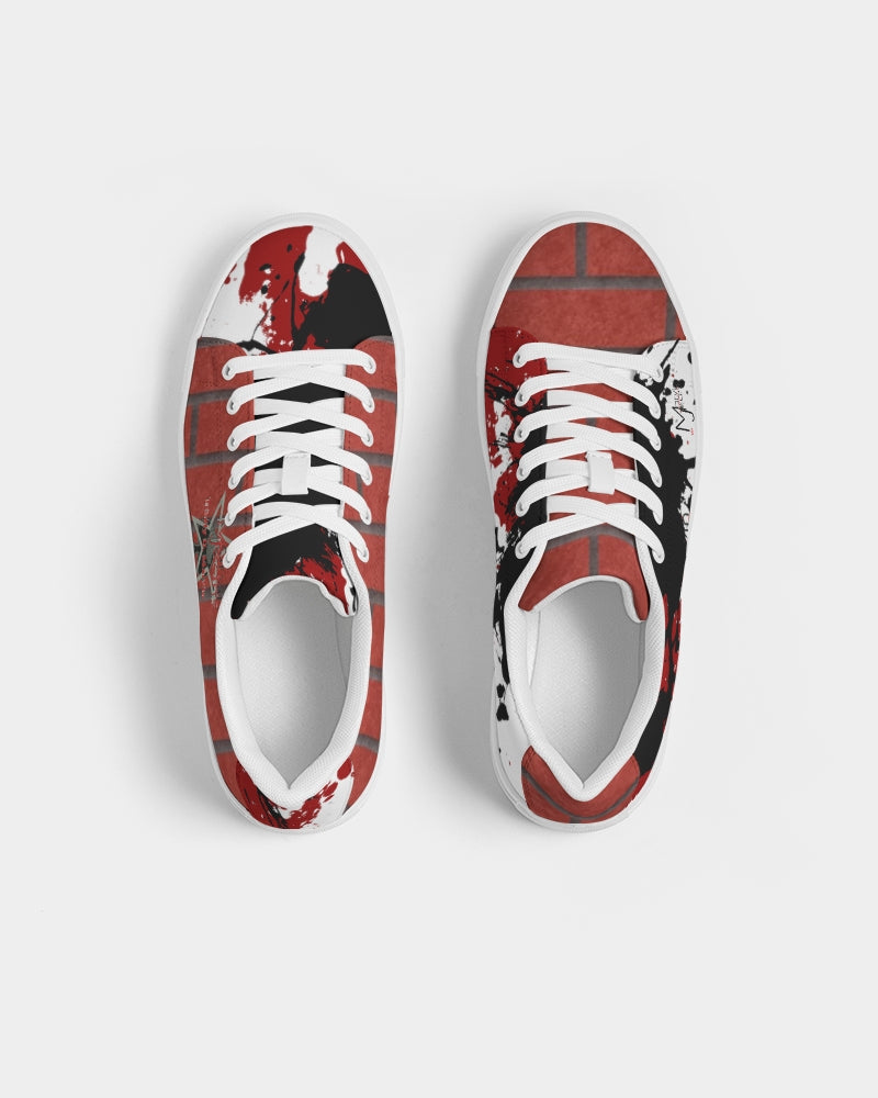 Brick city red awesome print Marvin Jeans and Trinity D Marvin Men's Faux-Leather Sneaker