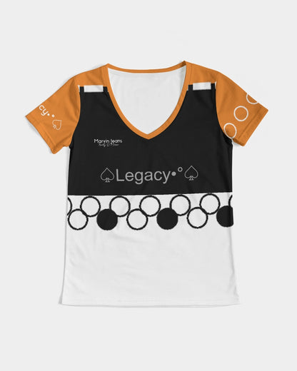 Crazy mix BY MARVIN JEANS Women's V-Neck Tee