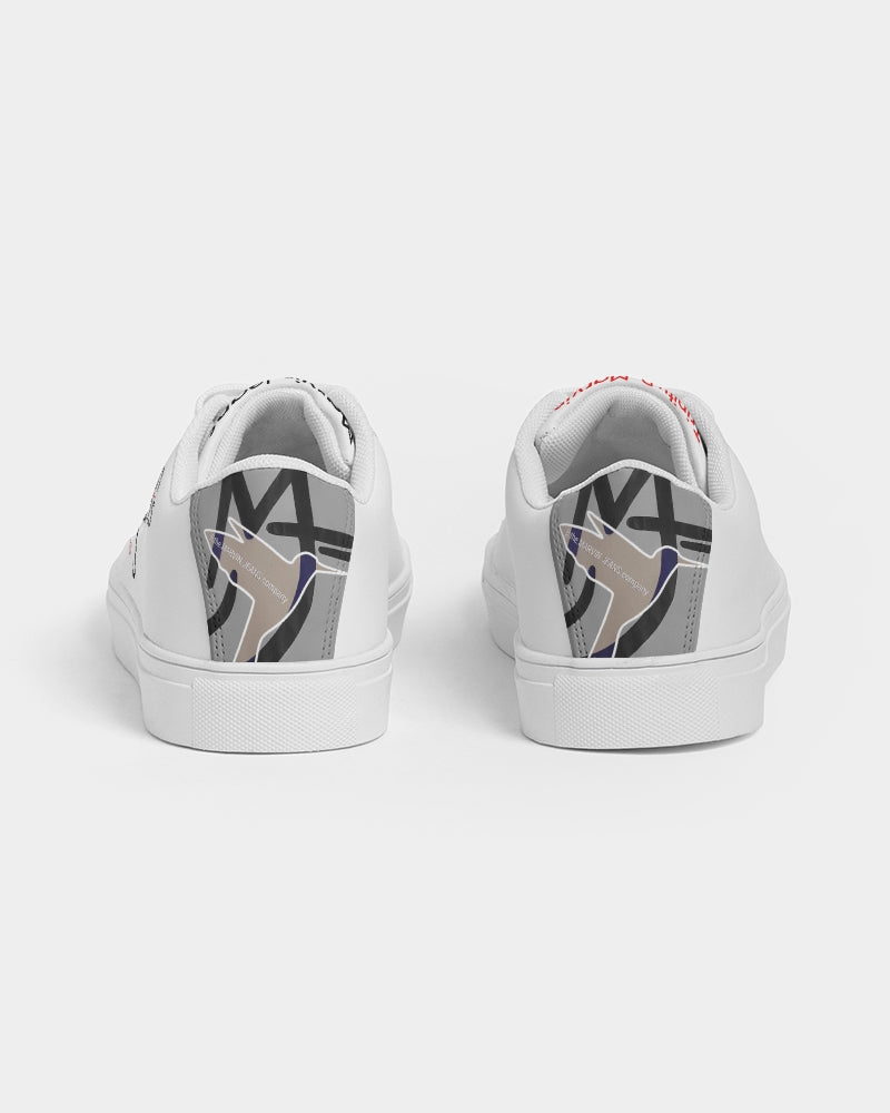 All white Men's Faux-Leather Sneaker
