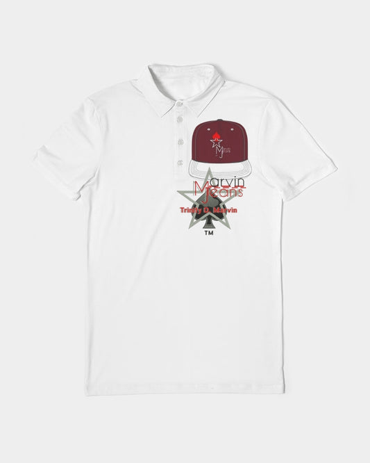Logo cap by Marvin Jeans and Trinity D Marvin Men's Slim Fit Short Sleeve Polo