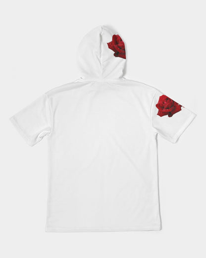 Red rose by Marvin Jeans and Trinity D Marvin Men's Premium Heavyweight Short Sleeve Hoodie