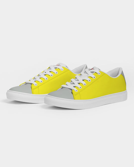 Light yellow grey tip Men's Faux-Leather Sneaker