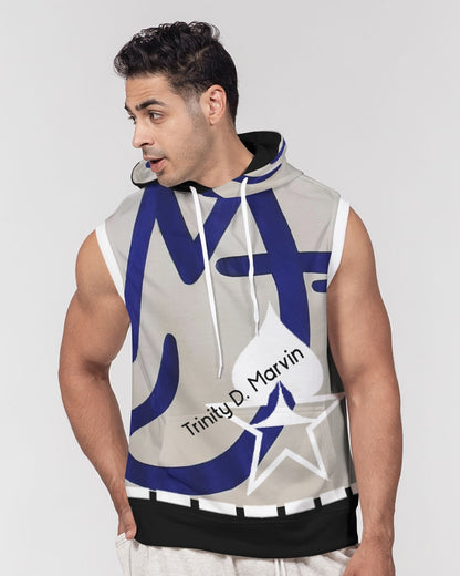 Two logo's BY MARVIN JEANS Men's Premium Heavyweight Sleeveless Hoodie