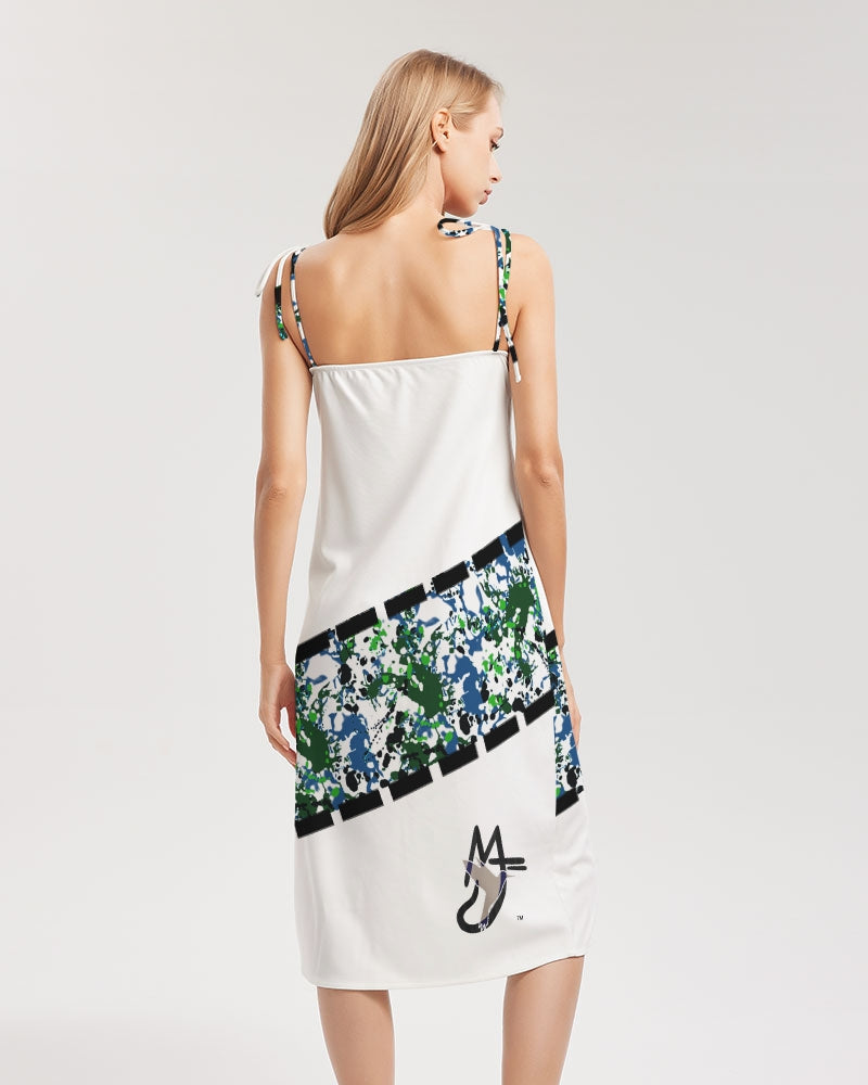 Wild splash by Marvin Jeans and Trinity D Marvin Women's Tie Strap Split Dress