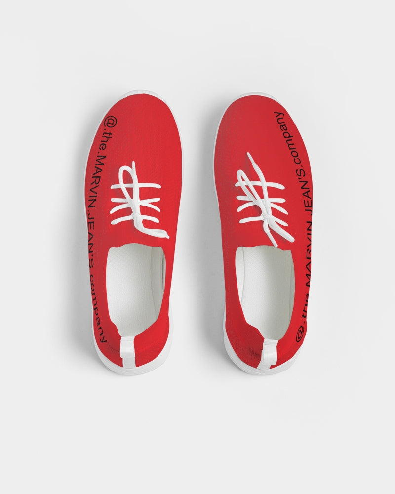 Red  BY MARVIN JEANS Men's Lace Up Flyknit Shoe