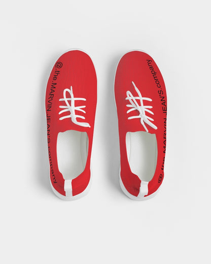 Red  BY MARVIN JEANS Men's Lace Up Flyknit Shoe