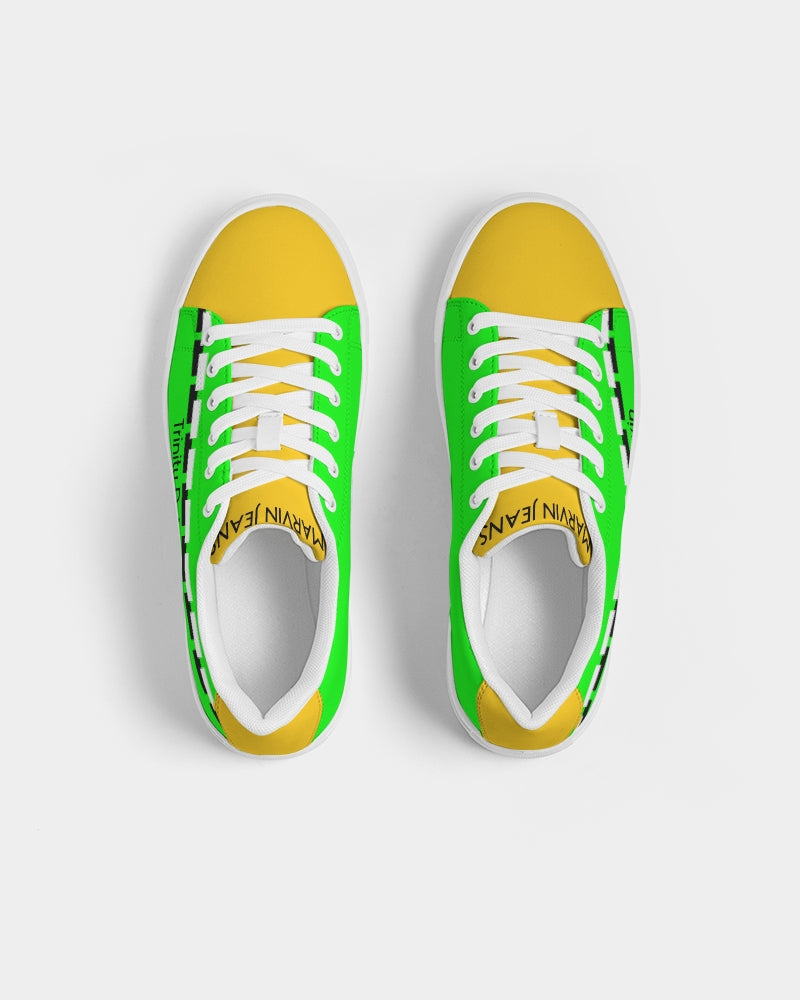 Lemon Lime Green Bay Men's Faux-Leather Sneaker