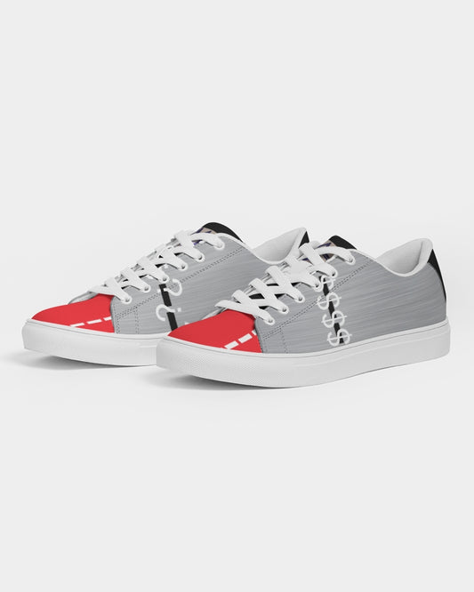 Dark red Trinity D. Marvin Men's Faux-Leather Sneaker