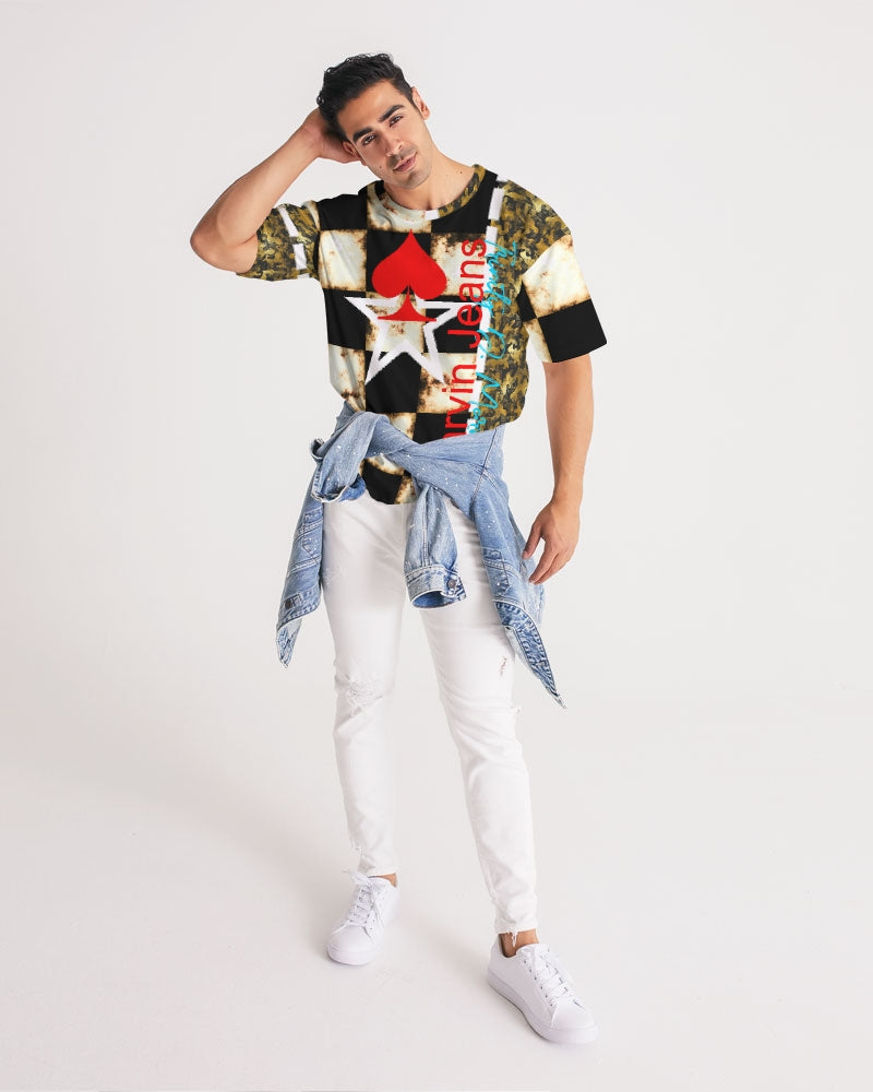 Bold gold red mix by Marvin Jeans and Trinity D Marvin Men's Premium Heavyweight Tee