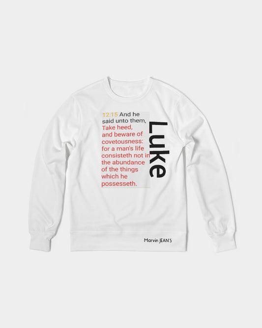 Retro) Gospel message by Marvin Jeans Men's Classic French Terry Crewneck Pullover