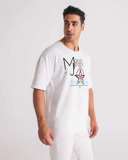 All White  Legacy by Marvin Jeans and Trinity D Marvin Men's Premium Heavyweight Tee