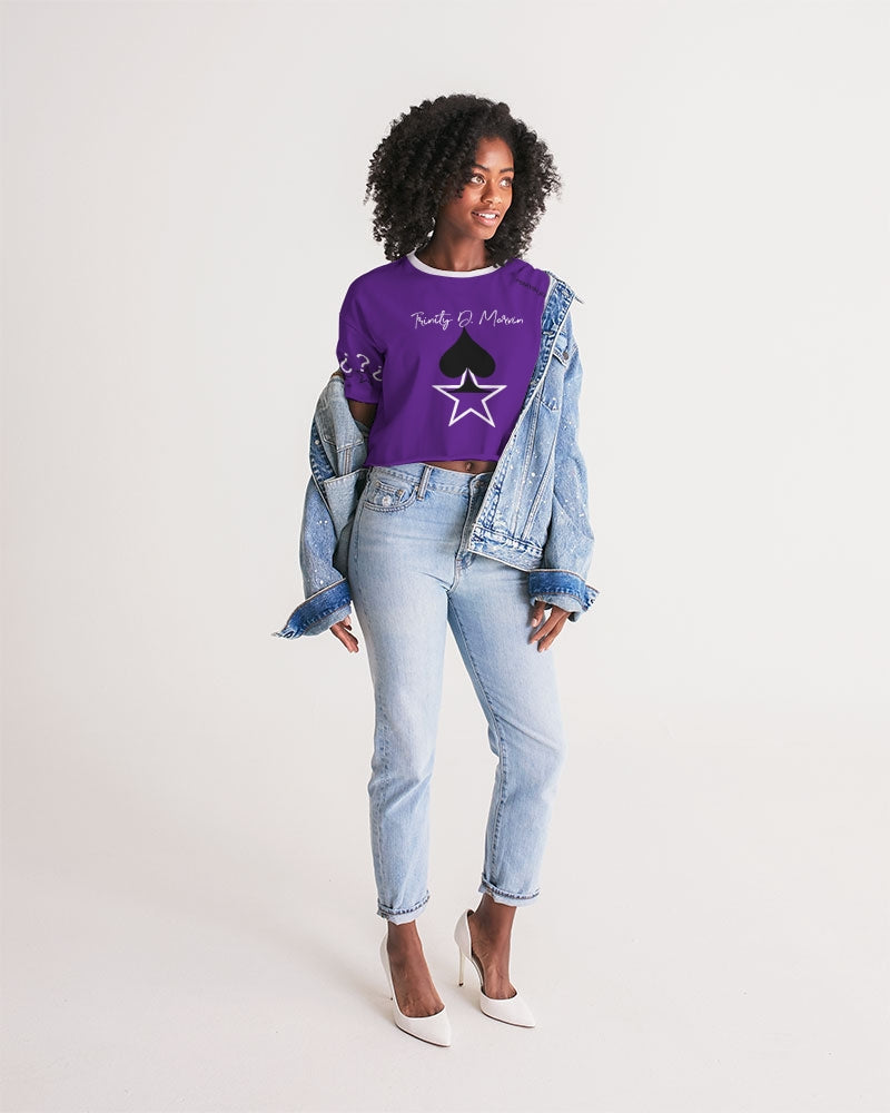 Purple Women's Lounge Cropped Tee