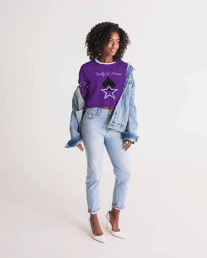 Purple Women's Lounge Cropped Tee