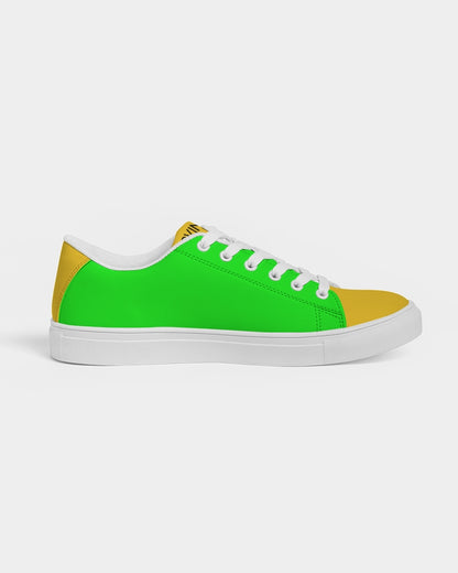Lemon Lime Green Bay Men's Faux-Leather Sneaker