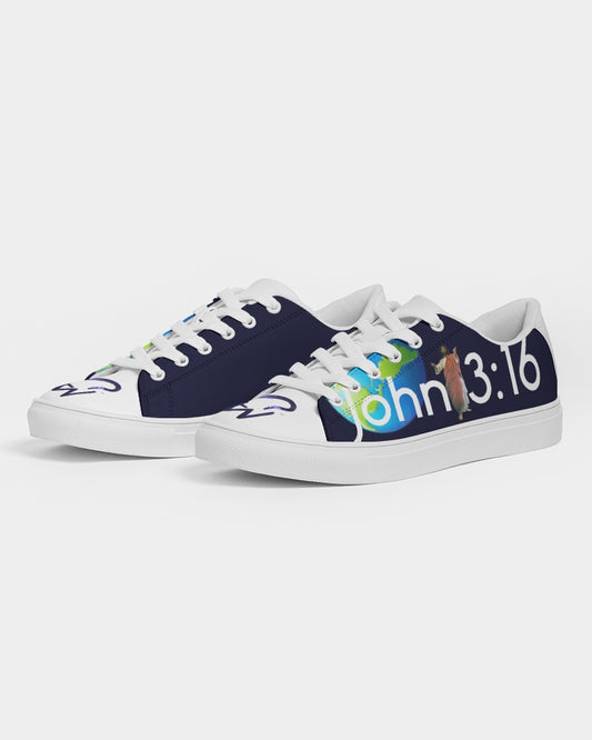 Strong truth 101 (John3:16) by Marvin Jeans and Trinity D Marvin Men's Faux-Leather Sneaker