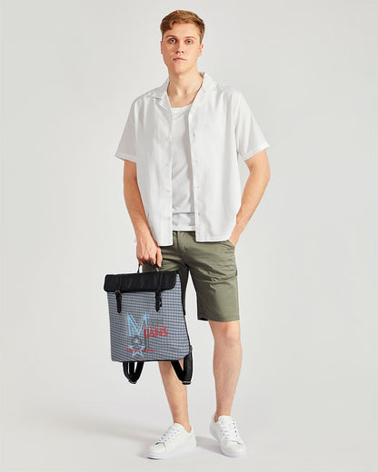 Grid mix Casual Flap Backpack