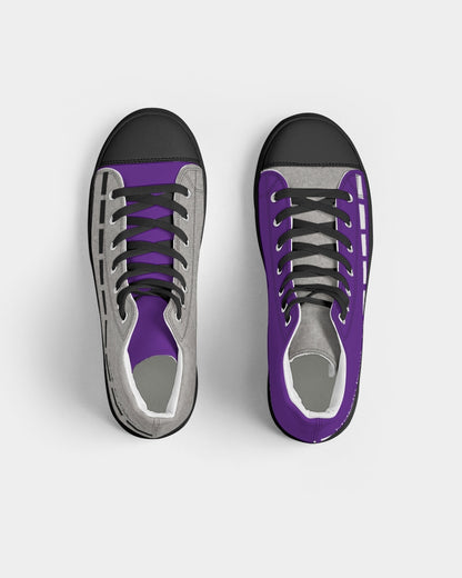 Cool grey mix half purple by Marvin Jeans and Trinity D Marvin Men's Hightop Canvas Shoe - Black
