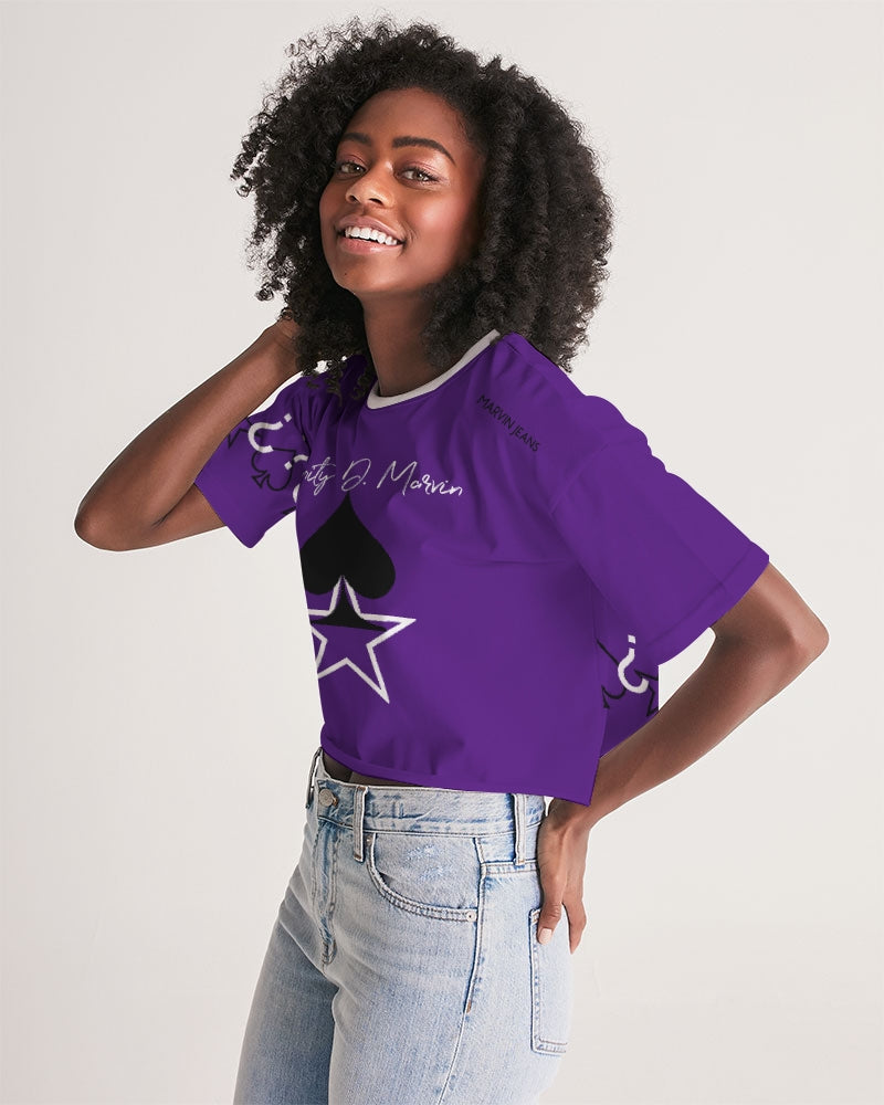 Purple Women's Lounge Cropped Tee