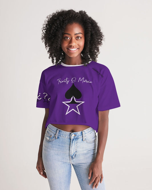 Purple Women's Lounge Cropped Tee