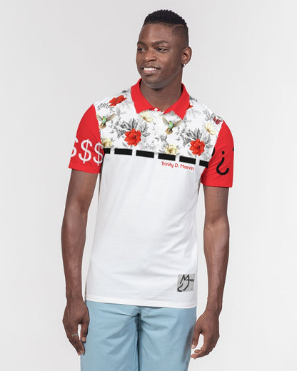 Rose's by Marvin JEANS Men's Slim Fit Short Sleeve Polo
