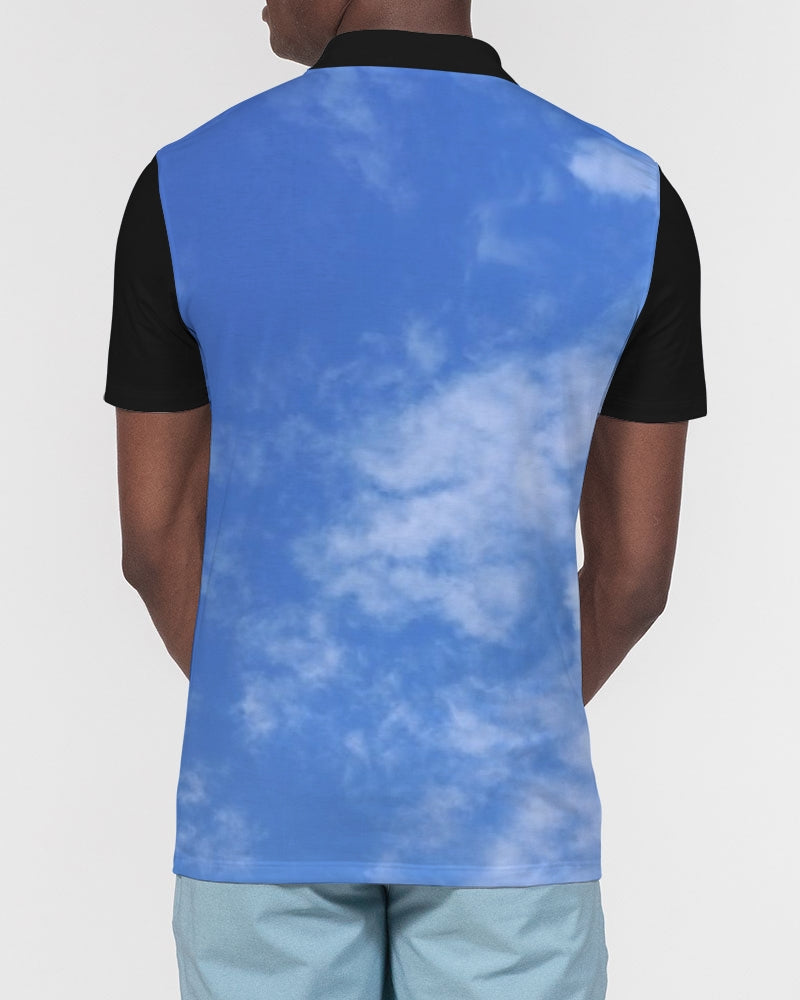 Sky blue by Marvin Jeans and Trinity D Marvin Men's Slim Fit Short Sleeve Polo