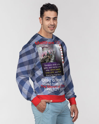 Ever red Gospel message  Men's Classic French Terry Crewneck Pullover