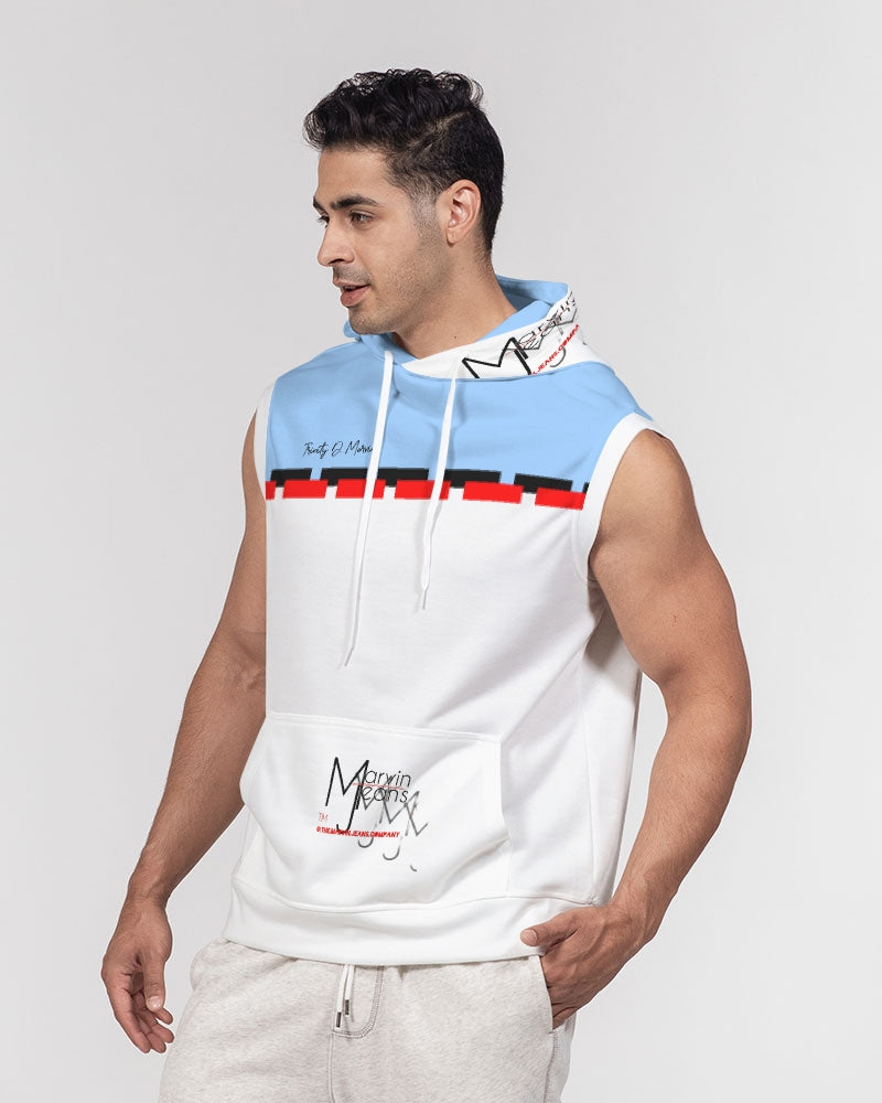 Baby blue BY MARVIN JEANS Men's Premium Heavyweight Sleeveless Hoodie
