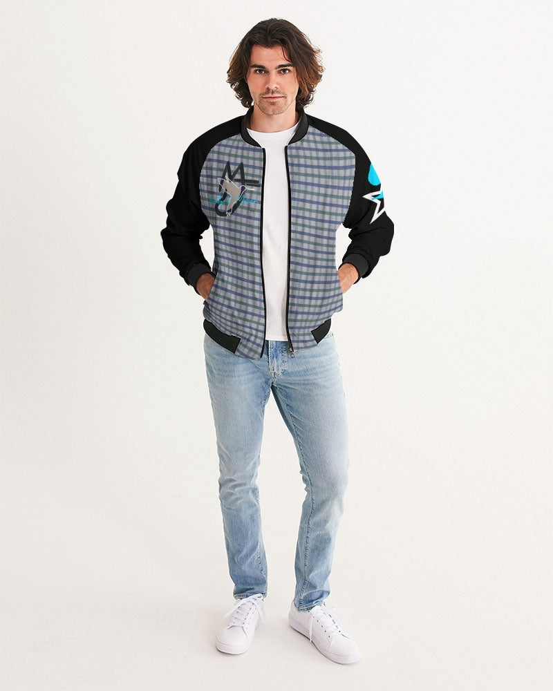 Grid mix by Trinity D. Marvin and Marvin Jeans Men's Bomber Jacket