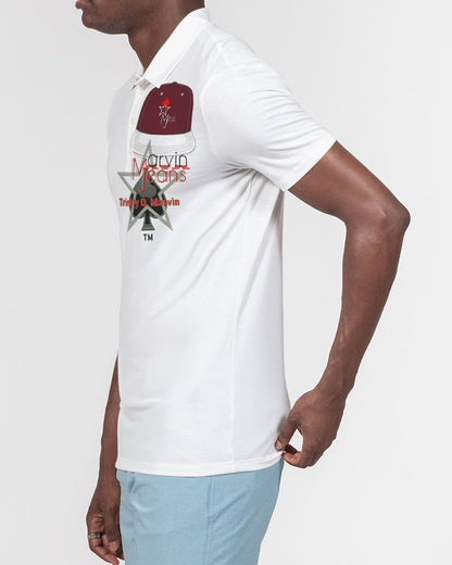 Logo cap by Marvin Jeans and Trinity D Marvin Men's Slim Fit Short Sleeve Polo