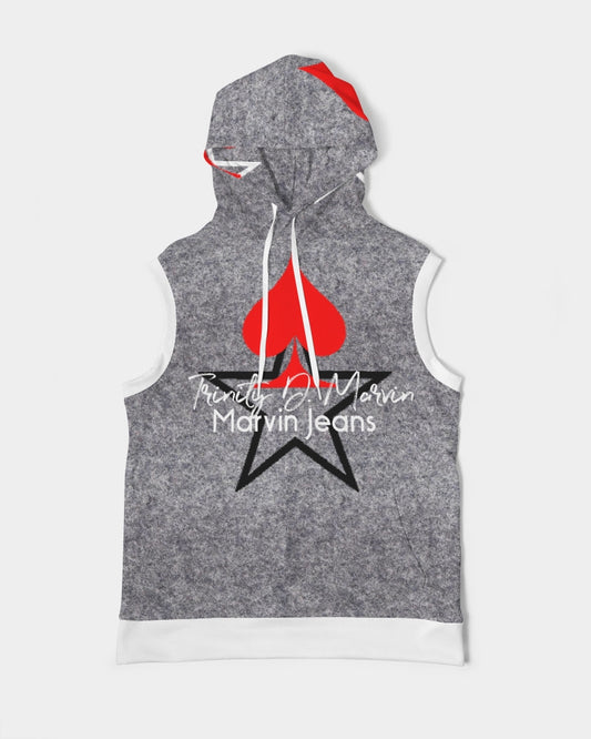 Wool, by Marvin Jeans and Trinity D Marvin Men's Premium Heavyweight Sleeveless Hoodie
