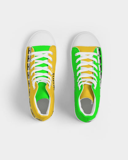 Lemon Lime mix BY MARVIN JEANS Men's Hightop Canvas Shoe