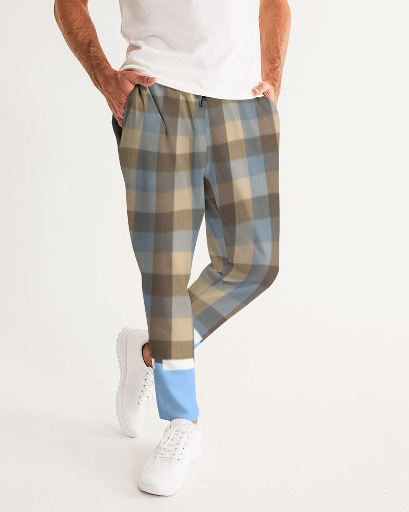 @plaids baby blue Men's Joggers