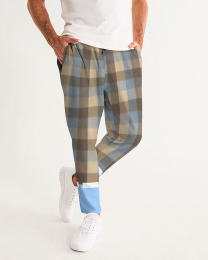 @plaids baby blue Men's Joggers