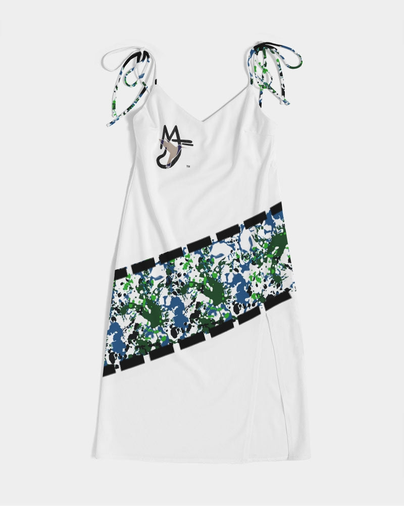 Wild splash by Marvin Jeans and Trinity D Marvin Women's Tie Strap Split Dress