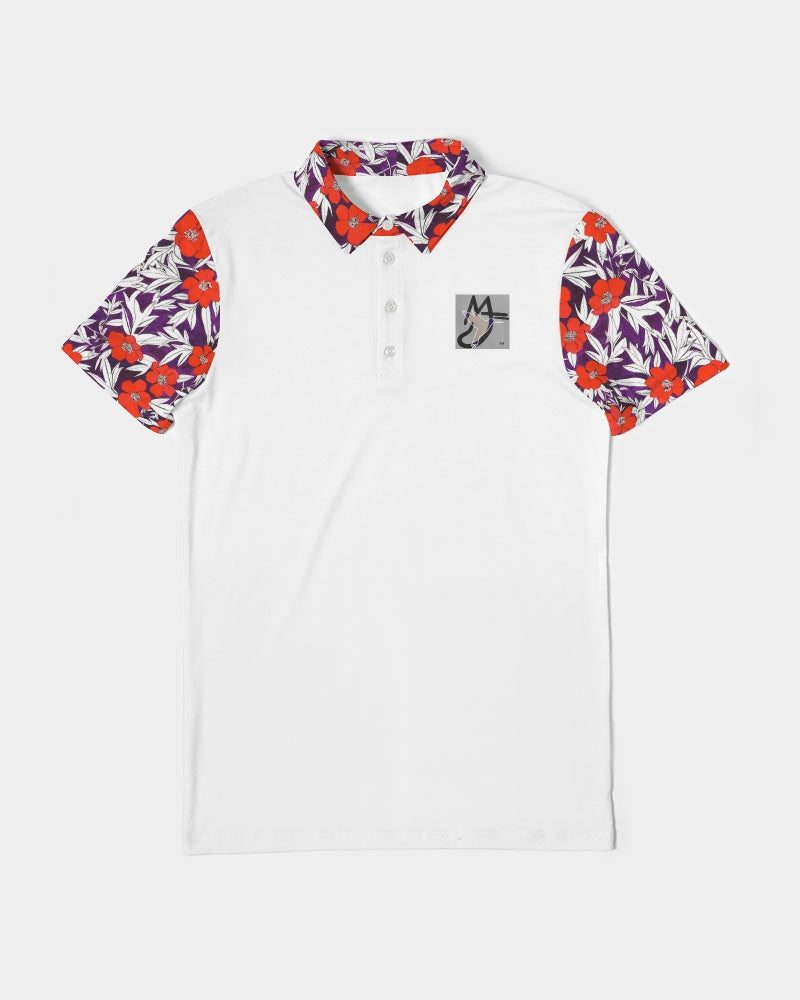 Rose crazy by Marvin JEANS Men's Slim Fit Short Sleeve Polo