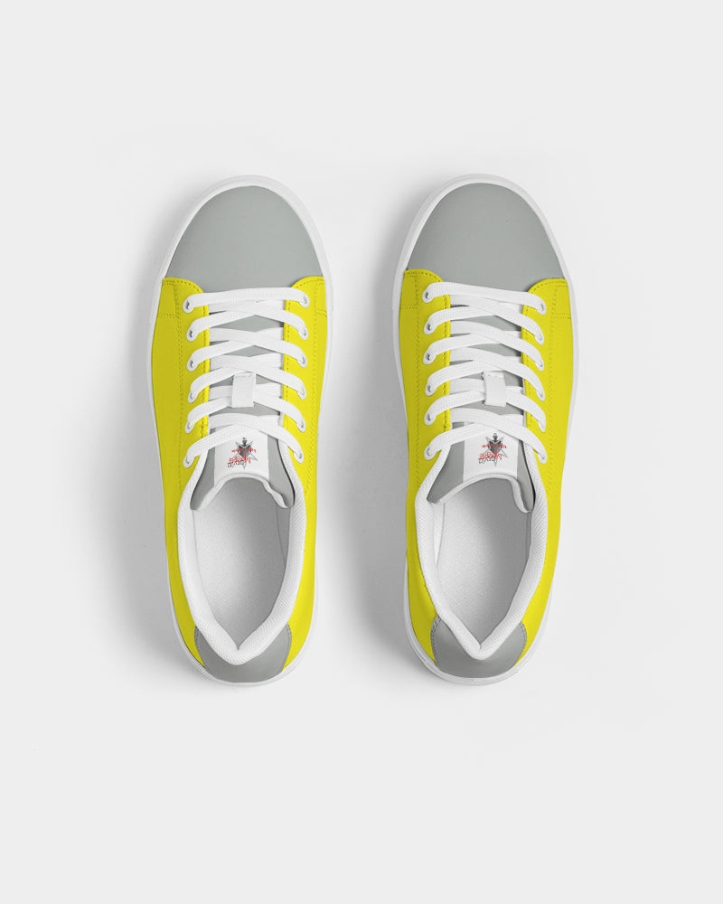 Light yellow grey tip Men's Faux-Leather Sneaker