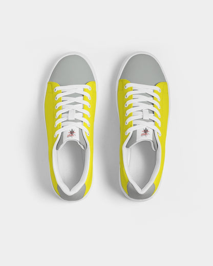 Light yellow grey tip Men's Faux-Leather Sneaker