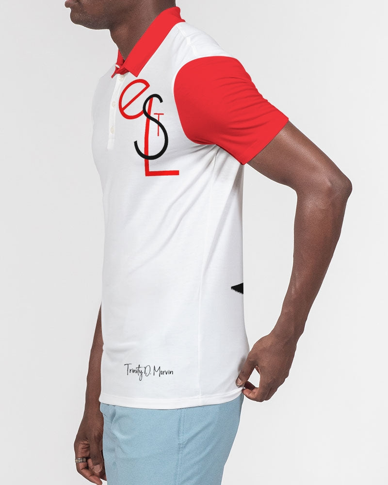 ESTL by Trinity D Marvin Men's Slim Fit Short Sleeve Polo