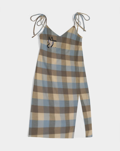 @plaids by Marvin Jeans and Trinity D Marvin Women's Tie Strap Split Dress
