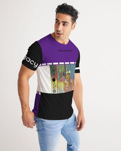 Black and purple Trinity D. Marvin Men's Tee